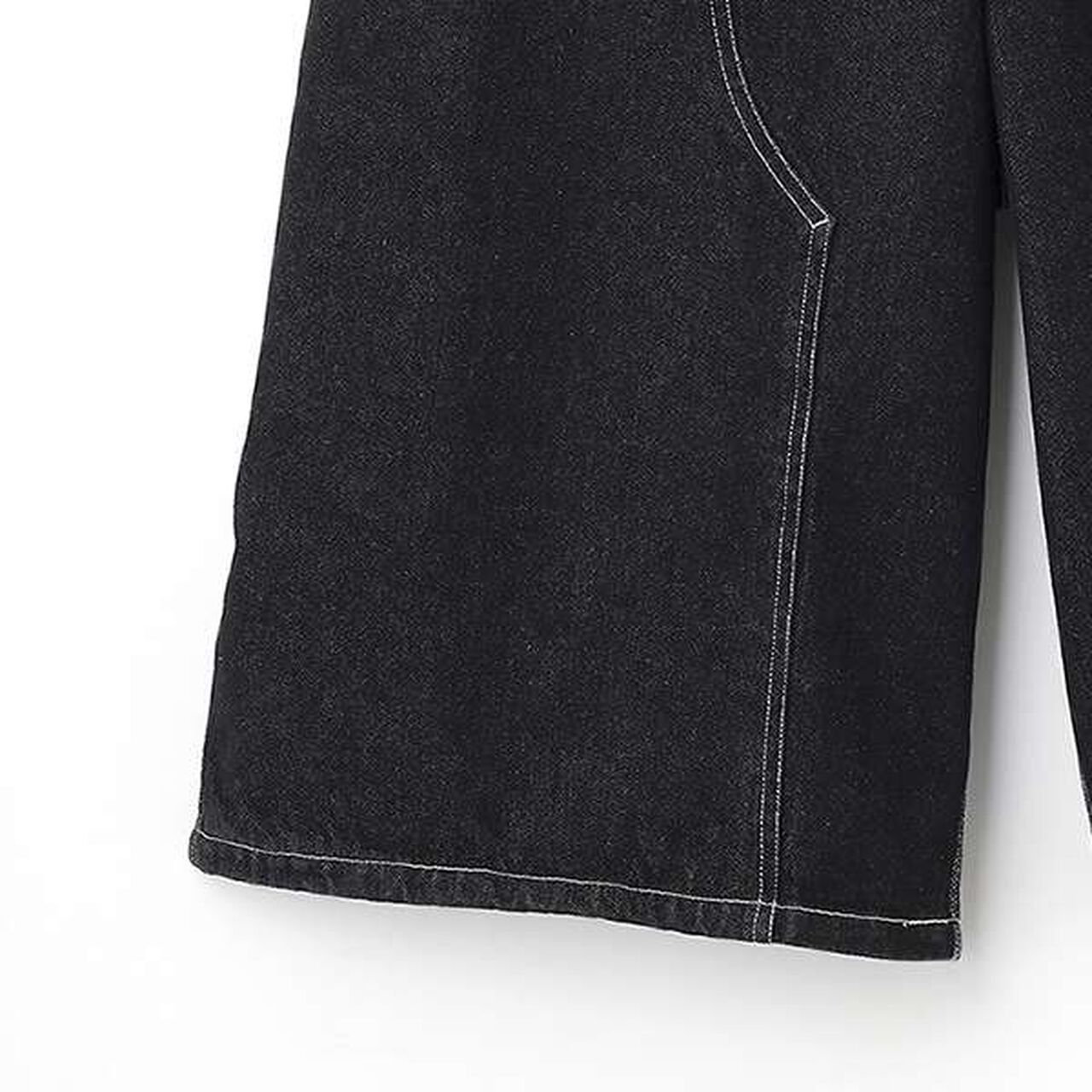 Double Knee Painter Baggy Shorts [GLSW],Deep blue, large image number 5