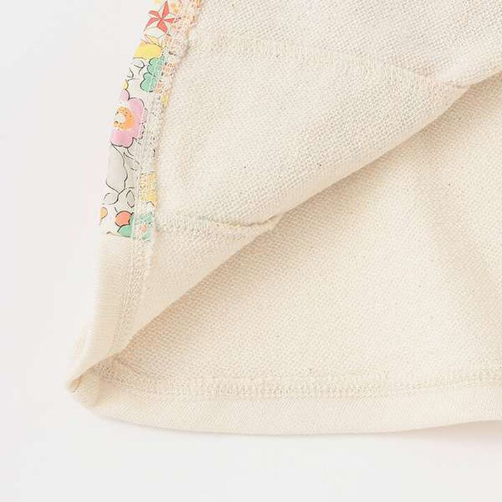 [Made in Japan] Liberty Fabric Patchwork Sweatshirt,Pearl white, medium image number 7