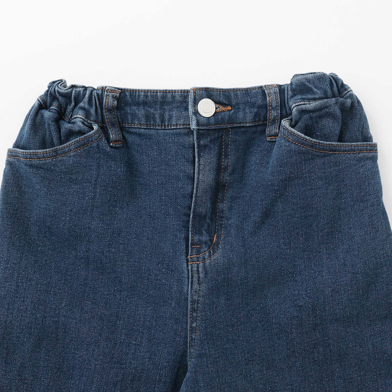 [Tomo Denim] Warm Curved Denim Pants,Black, large image number 2