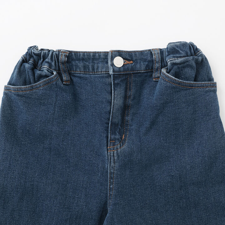 [Tomo Denim] Warm Curved Denim Pants,Black, medium image number 2