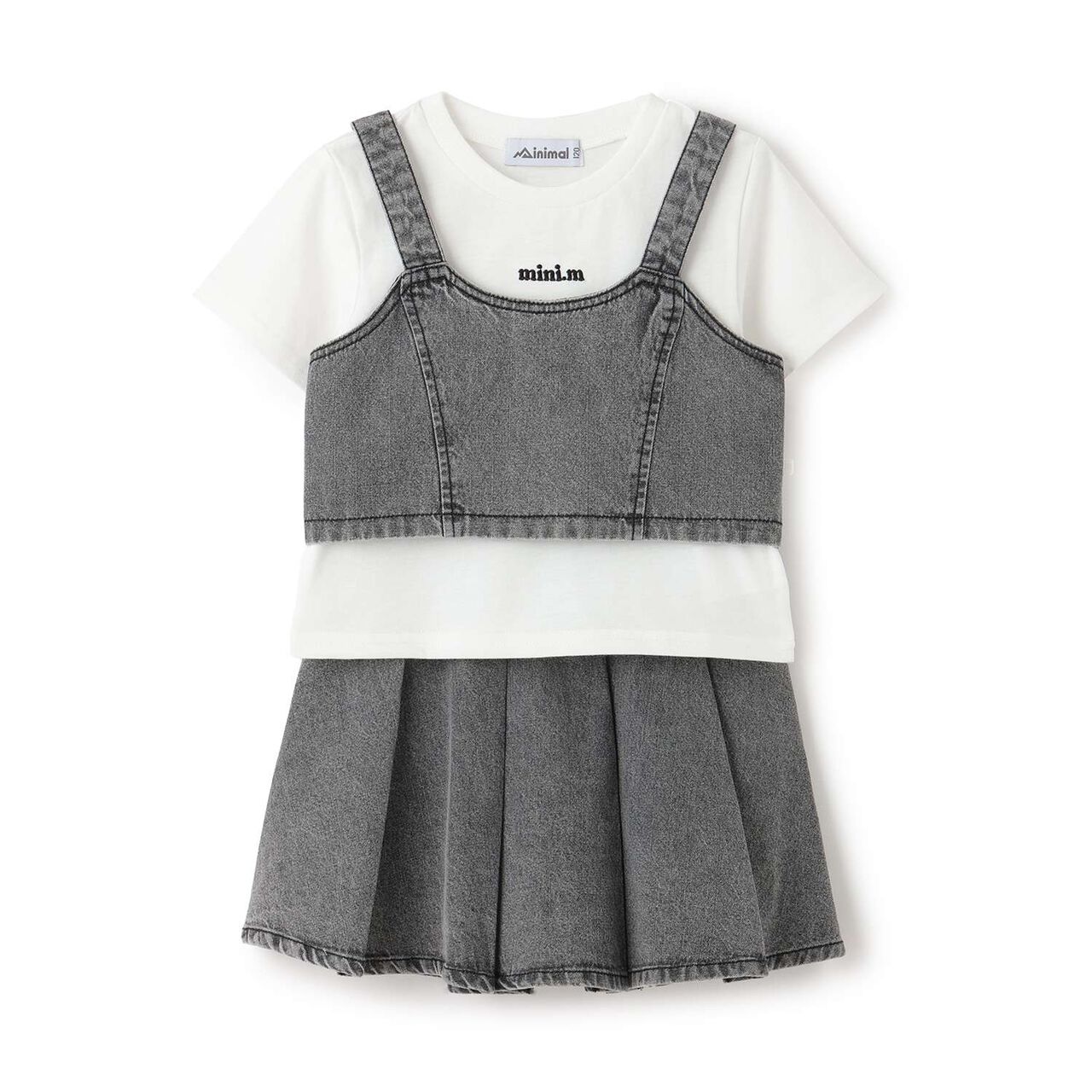 [Ready-to-Wear] Denim Bustier & Pleated Skirt Outfit Set,Blue, large image number 15