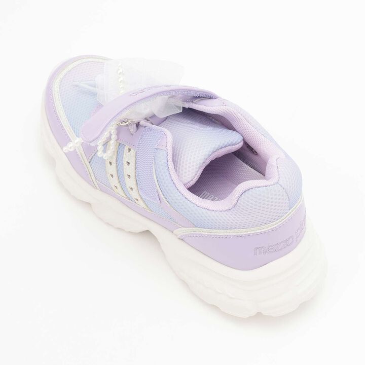 Charm-Attached Heart Velcro Sneakers,Lavender, medium image number 6