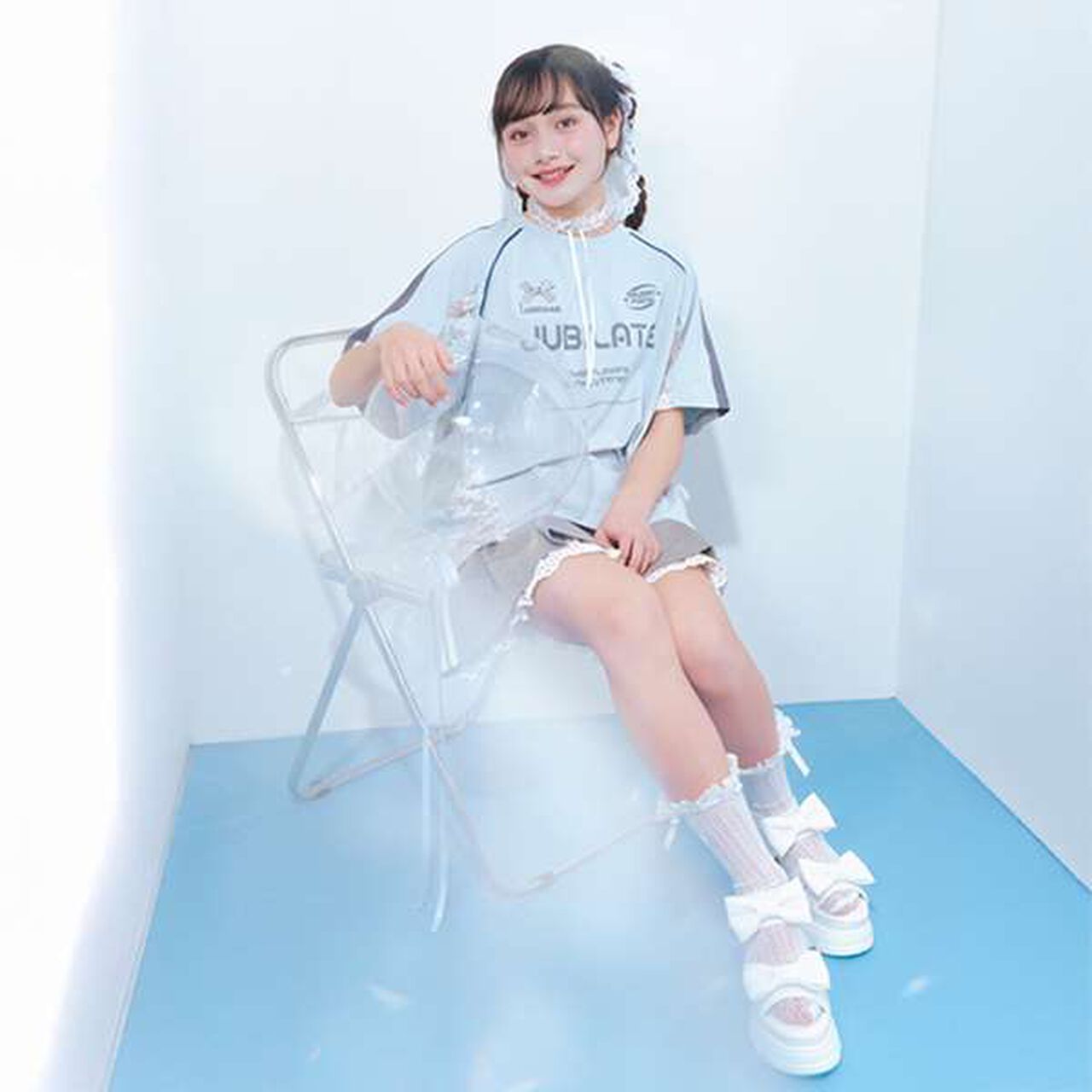 Double Ribbon Sport Sandals,White, large image number 3