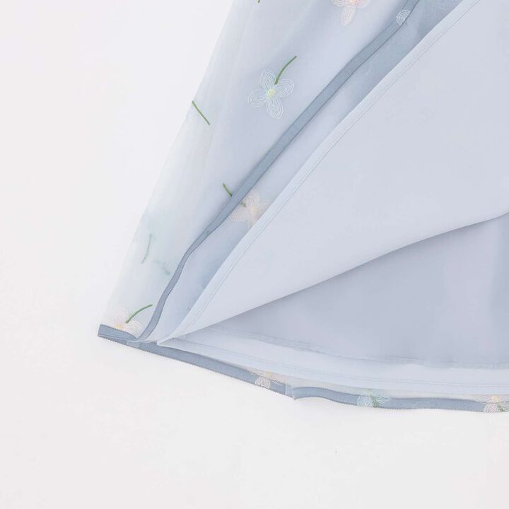 [Formal] Flower Embroidery OP + Collared JK Set,Sax blue, medium image number 16