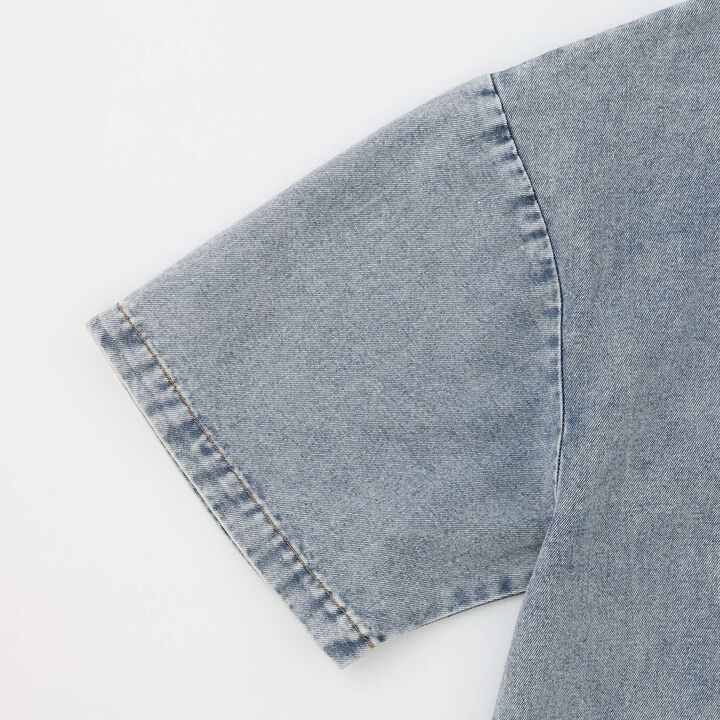 [LTXC/Cool Touch] Denim Loose Tunic Shirt Dress,Gray, medium image number 10