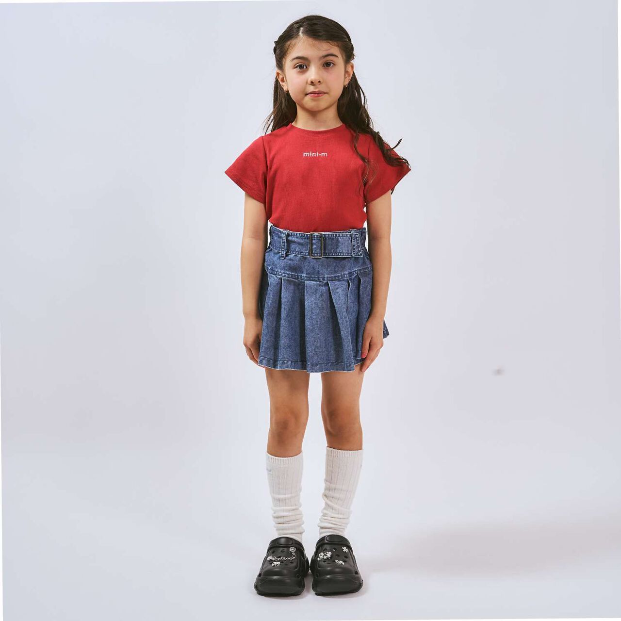 Sleek Plus Quick-Dry Ribbed Short-Sleeve Kids T-Shirt,Red, large image number 6