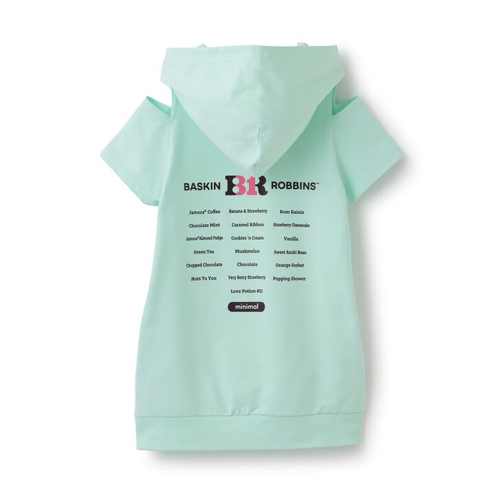 [31 Ice Cream] Cold-Shoulder Short-Sleeve Hoodie Dress,Lavender, medium image number 10