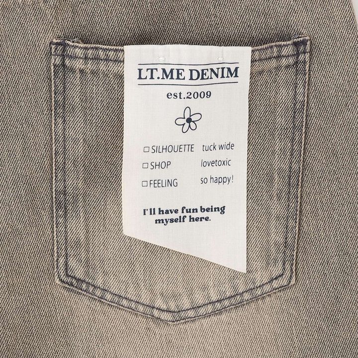 [LTXC] Tack Wide Denim Pants [Set Available],Gray, medium image number 16