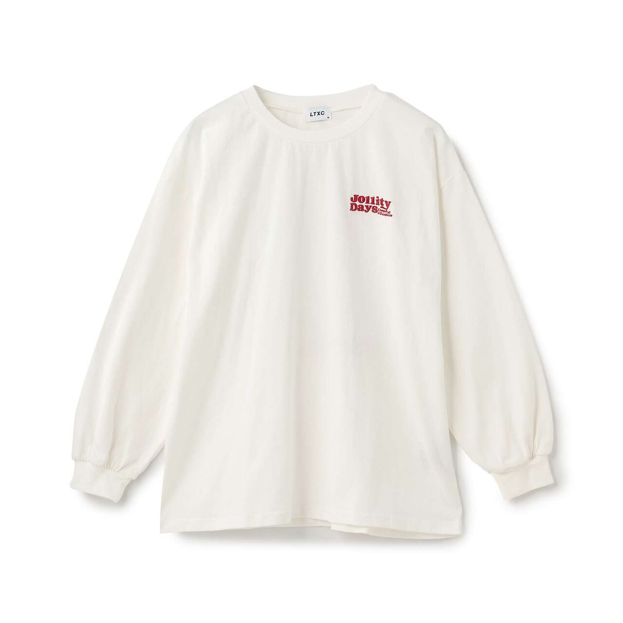 [100% Cotton] Animal Motif Long-Sleeve T-Shirt,Off white, large image number 16
