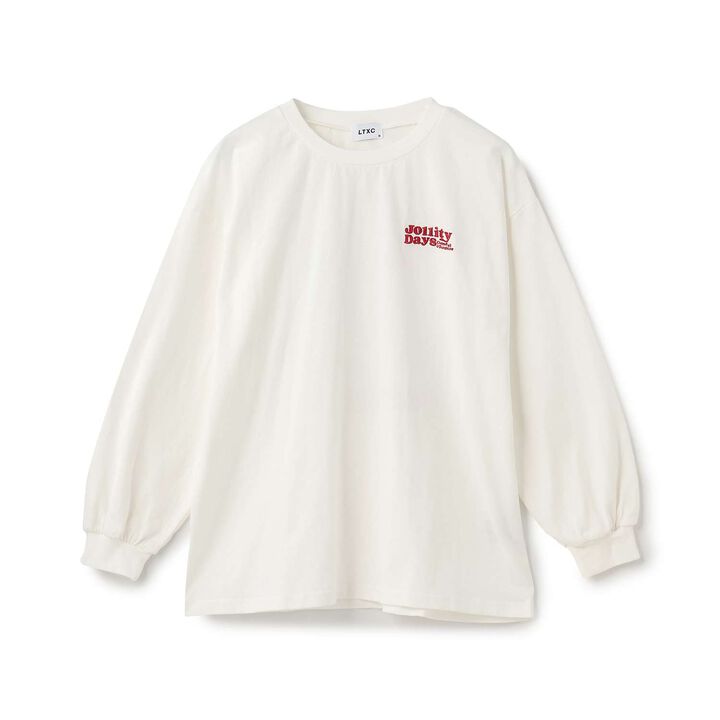 [100% Cotton] Animal Motif Long-Sleeve T-Shirt,Off white, medium image number 16
