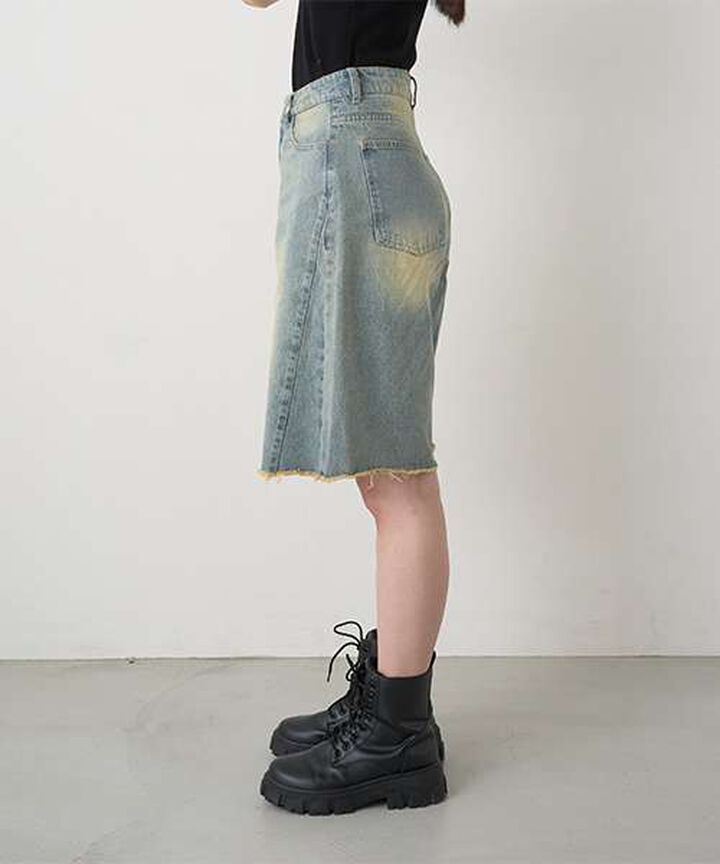 Denim Half Pants,Gray, medium image number 10