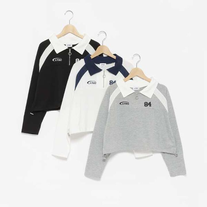 LTXC - Half-Zip Long-Sleeve T-Shirt,Off white, medium image number 19