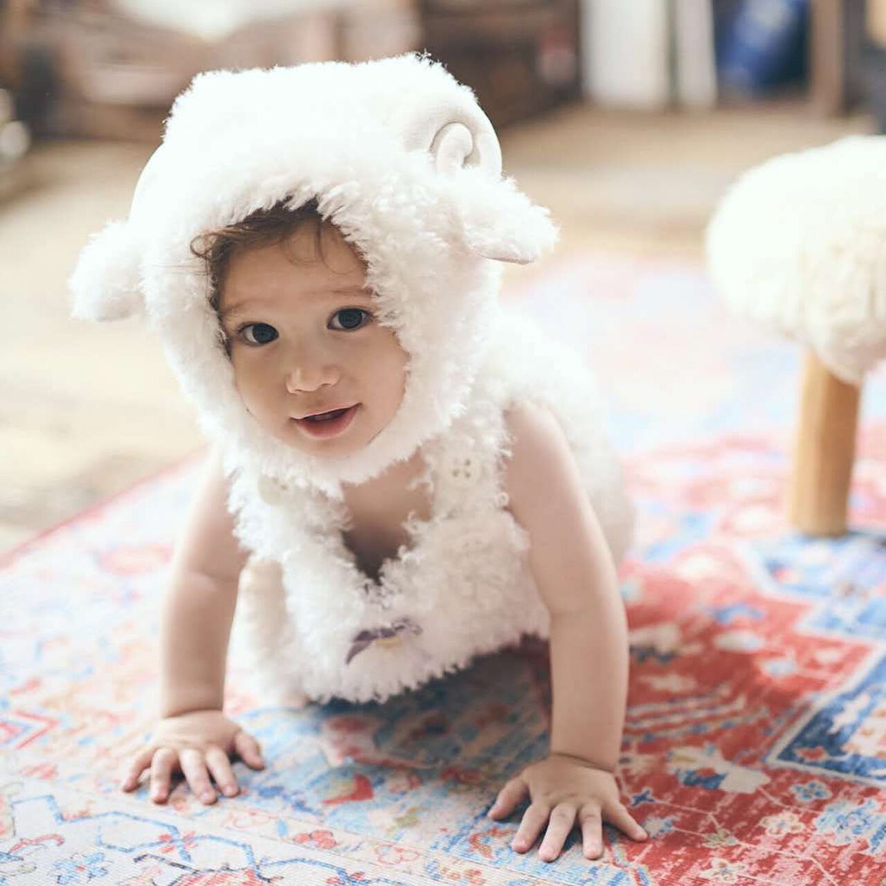 Sheep Plush Toy Set,Off white, large image number 2