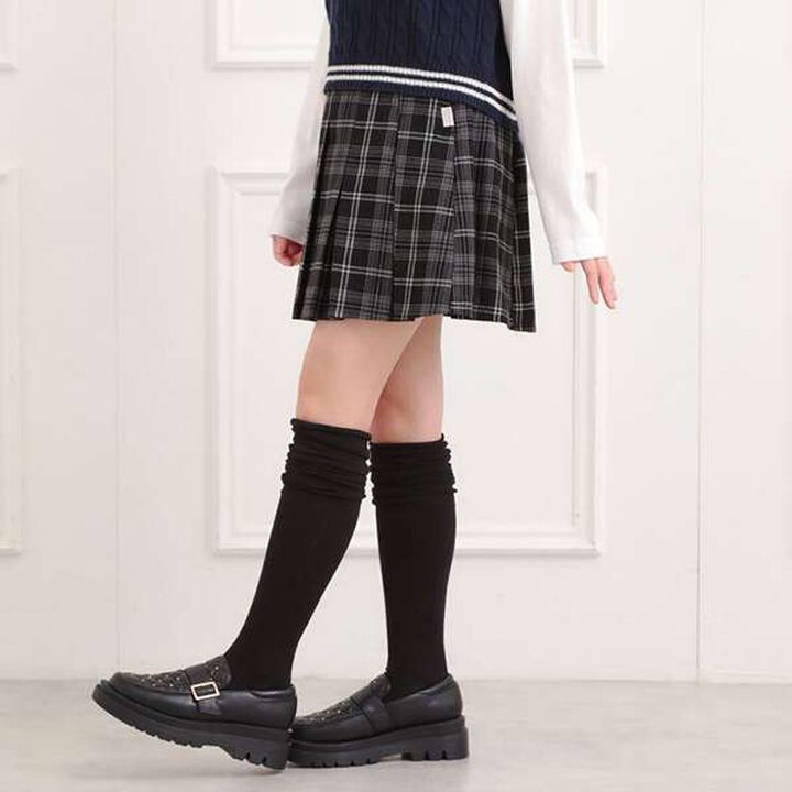 Brushed Pleated Skirt,Charcoal gray, medium image number 16