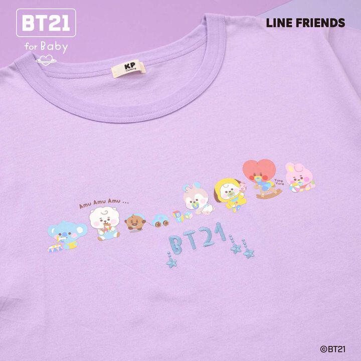 [BT21] Print & Embroidery Short Sleeve T-Shirt (Adult),White, medium image number 8