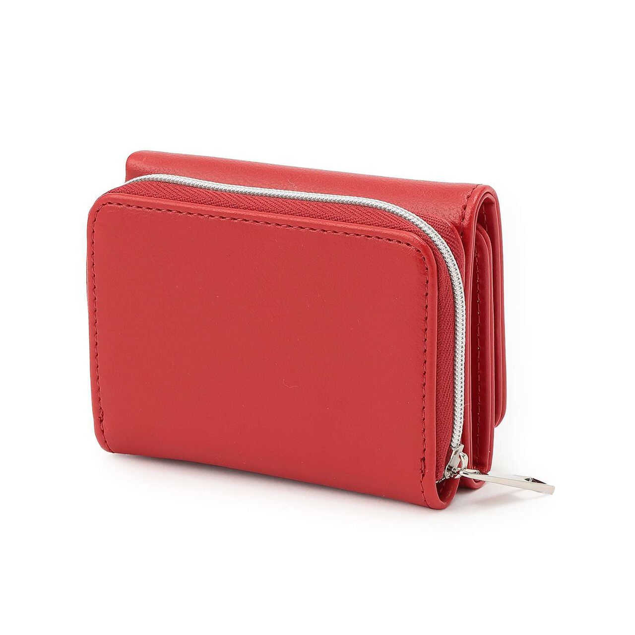 Heart Studs Tri-Fold Wallet,Red, large image number 1