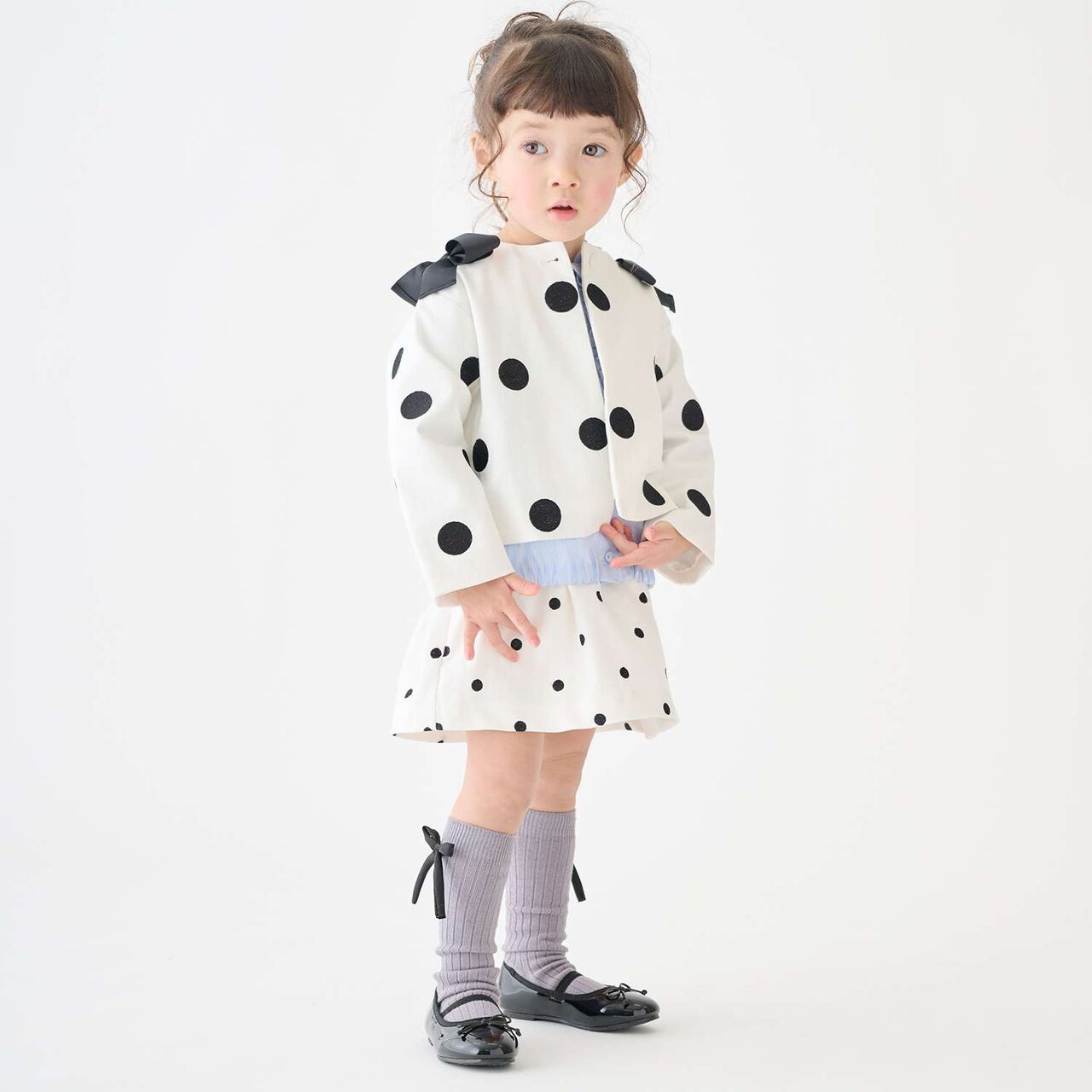 Ribbon Short Jacket,Navy, large image number 1