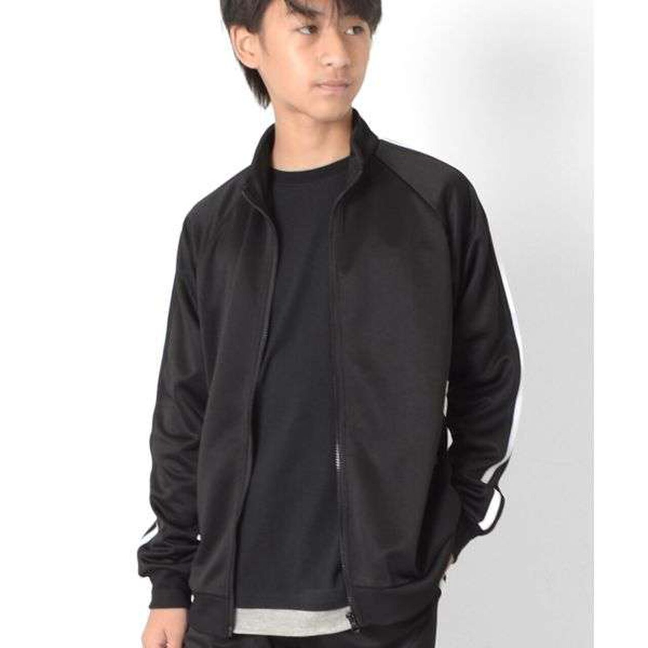 Zip-Up Blouson [Set Up Compatible],Black, large image number 0
