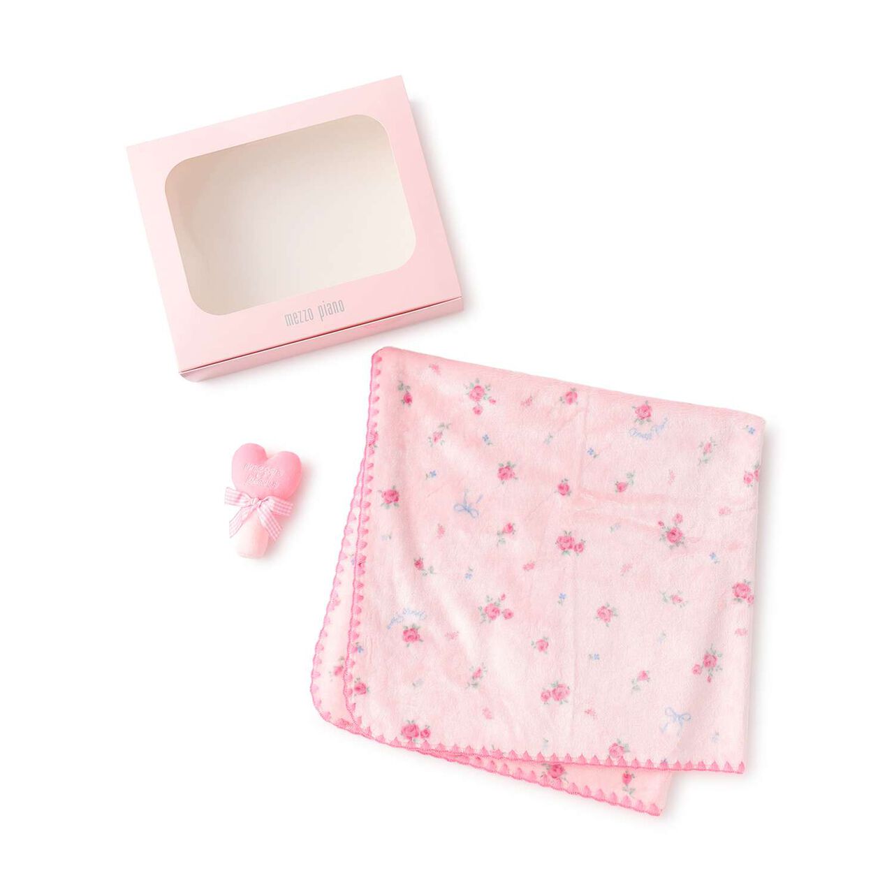 Blanket & Heart Stick Rattle Set [Box Included],Pearl white, large image number 6