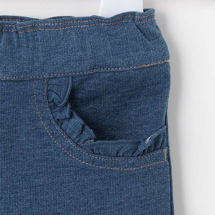Sweets Embroidery Knit Denim Pants,Navy, medium image number 5