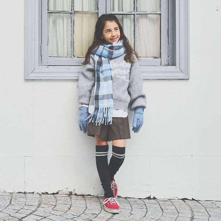 [Static-Free] Cashmere Touch Checkered Scarf,Navy, medium image number 11