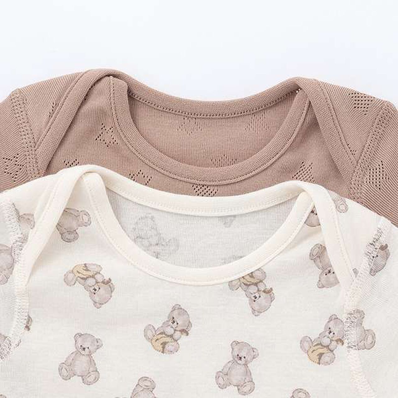 [Weak Acidity] Short-Sleeve Bodysuit,Pink, large image number 4