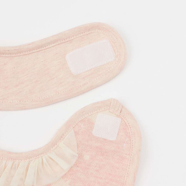 Organic Rabbit Jacquard Bib,Pink, medium image number 2