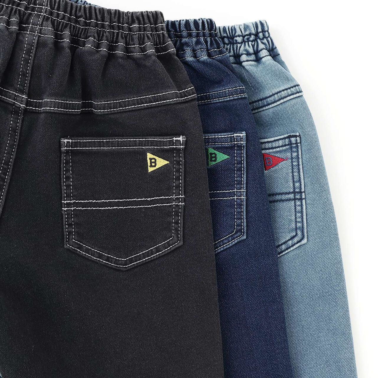 Stretch Denim Double Knee Work Pants,Navy, large image number 6