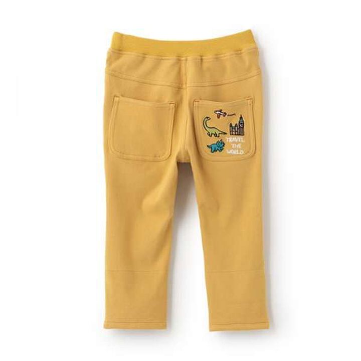 Dinosaur Cuffed Long Straight Pants,Light khaki, medium image number 11