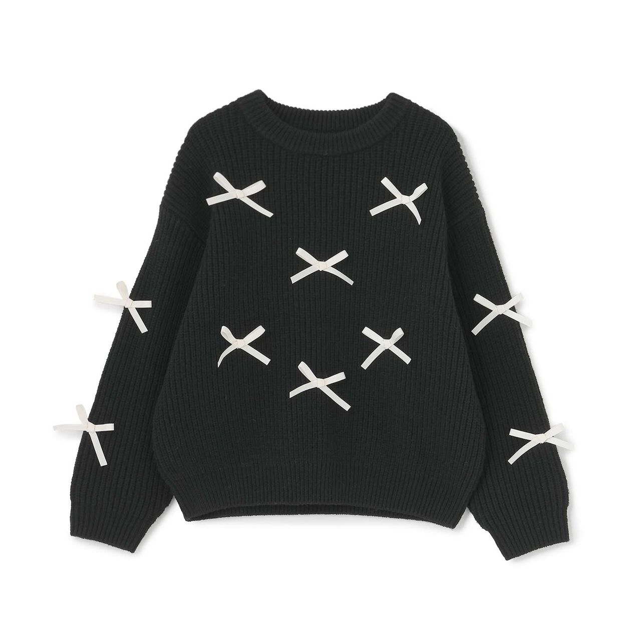 [Soft Knit] [Machine Washable] Ribbon Sweater,Ivory, large image number 9