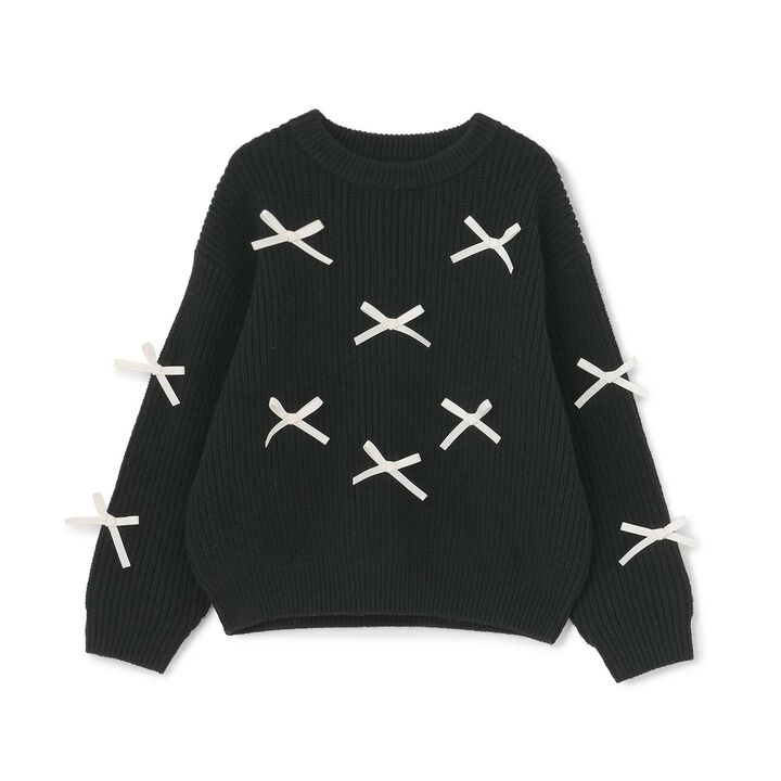 [Soft Knit] [Machine Washable] Ribbon Sweater,Ivory, medium image number 9