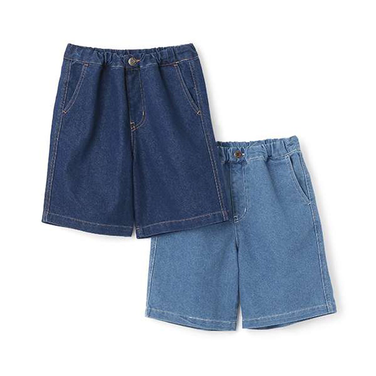 [SKIT0LY] Cool Sensation Denim Easy Half Pants,Light blue, large image number 8