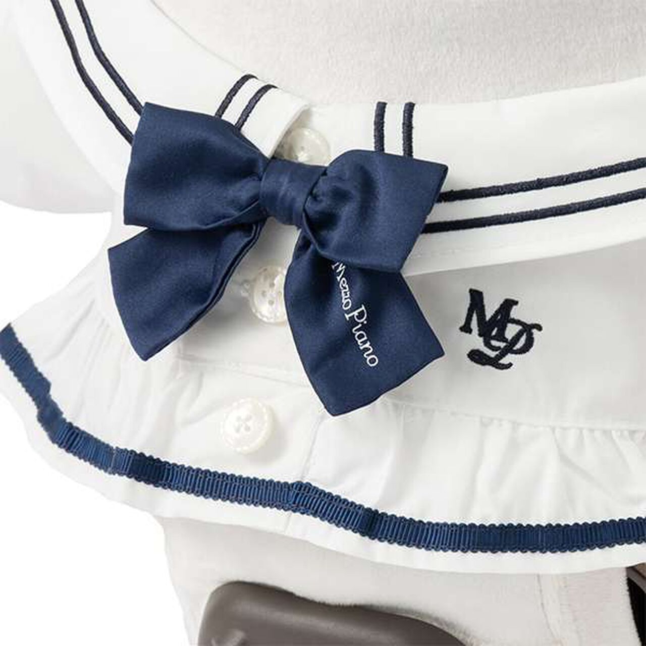 Mezzo Piano Junior × LOVOT Sailor One-Piece Dress,Sax blue, large image number 8