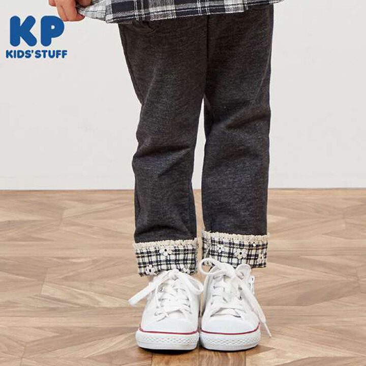 KP Cuffed Denim-Look Knit Twill Pants (100-160),Lavender, medium image number 19