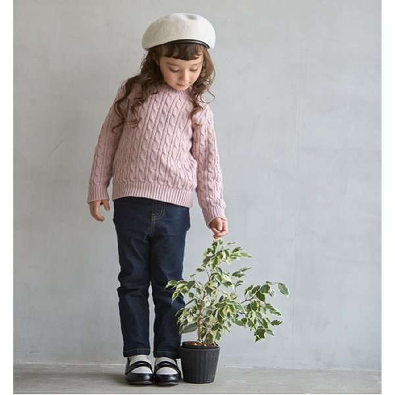 Wool Lined Denim Straight Pants,Blue, large image number 7