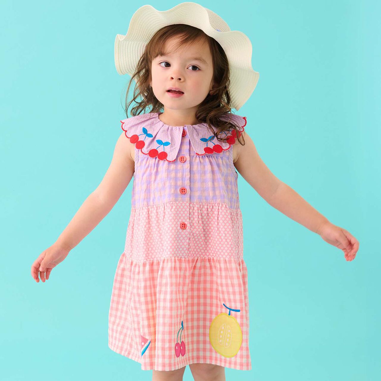 Washable Cherry Hat,Pearl white, large image number 2