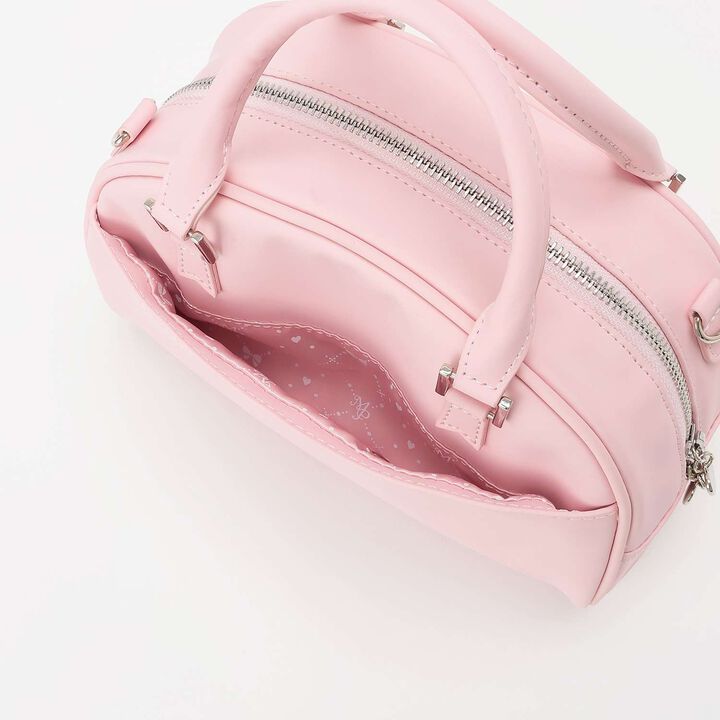 Rhinestone Logo 2 Way Shoulder Bag,White, medium image number 7