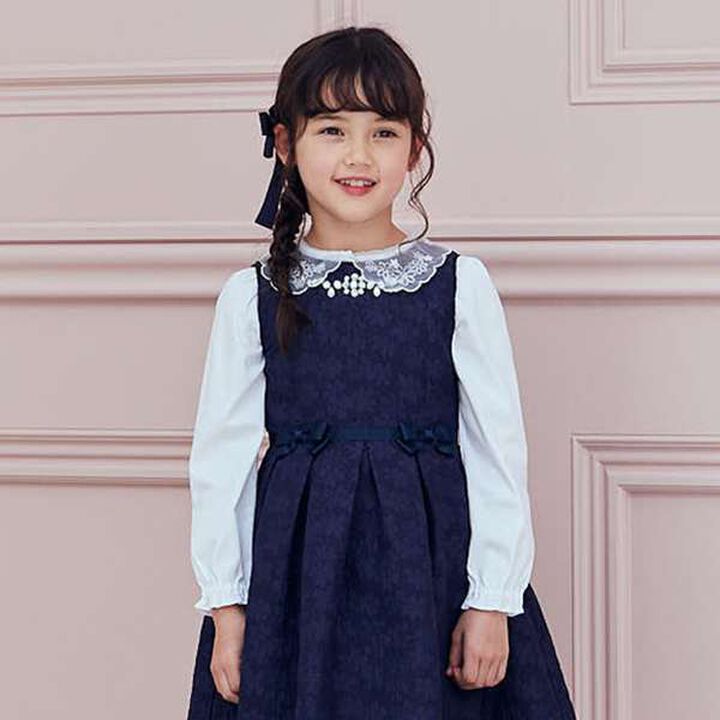 Scallop Trim Collar Cut and Sew Blouse,White, medium image number 8