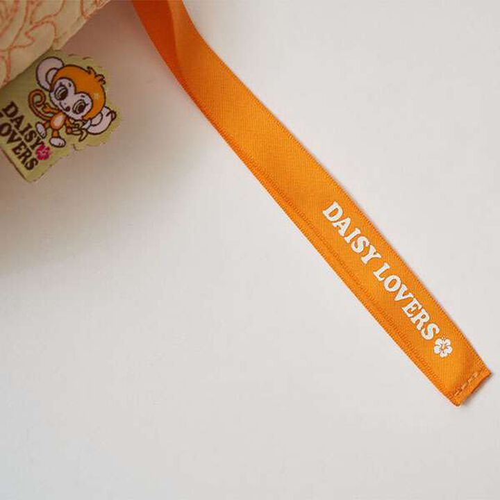 Lucky All-Over Pattern Embroidered Drawstring Tote,Orange, medium image number 3