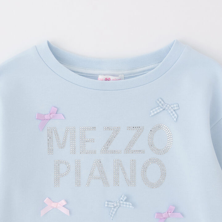 Rhinestone Logo Long-Sleeve T-Shirt,Off white, medium image number 2