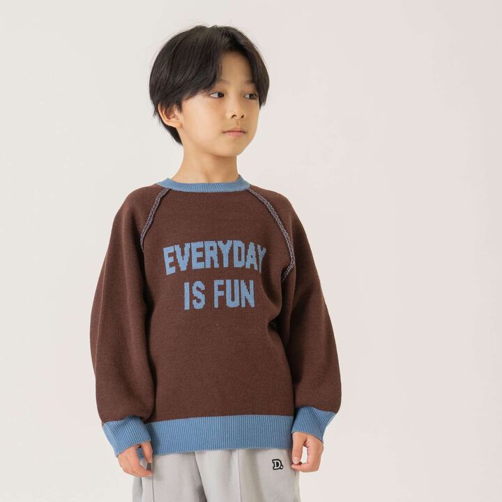 Message Logo Knitwear,Brown, medium image number 0