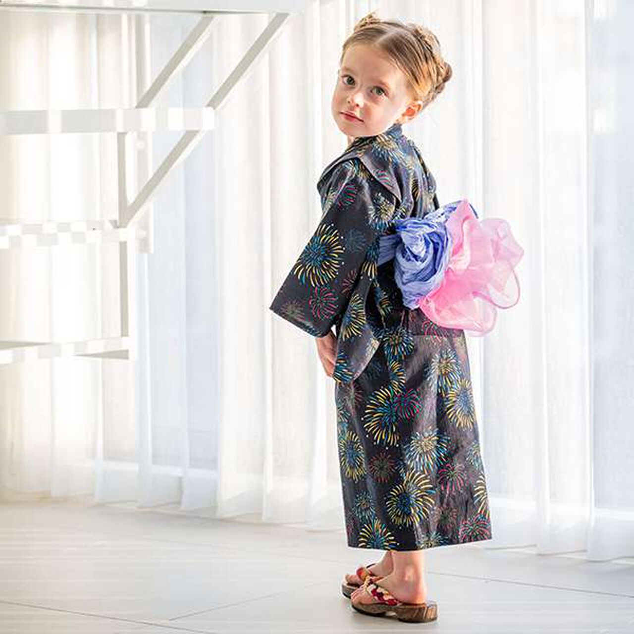 Fireworks Yukata Set,Off white, large image number 19