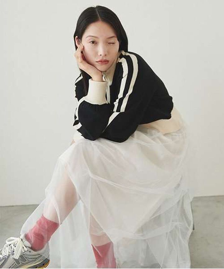 Stand Line Zip Knitwear,Black, medium image number 6