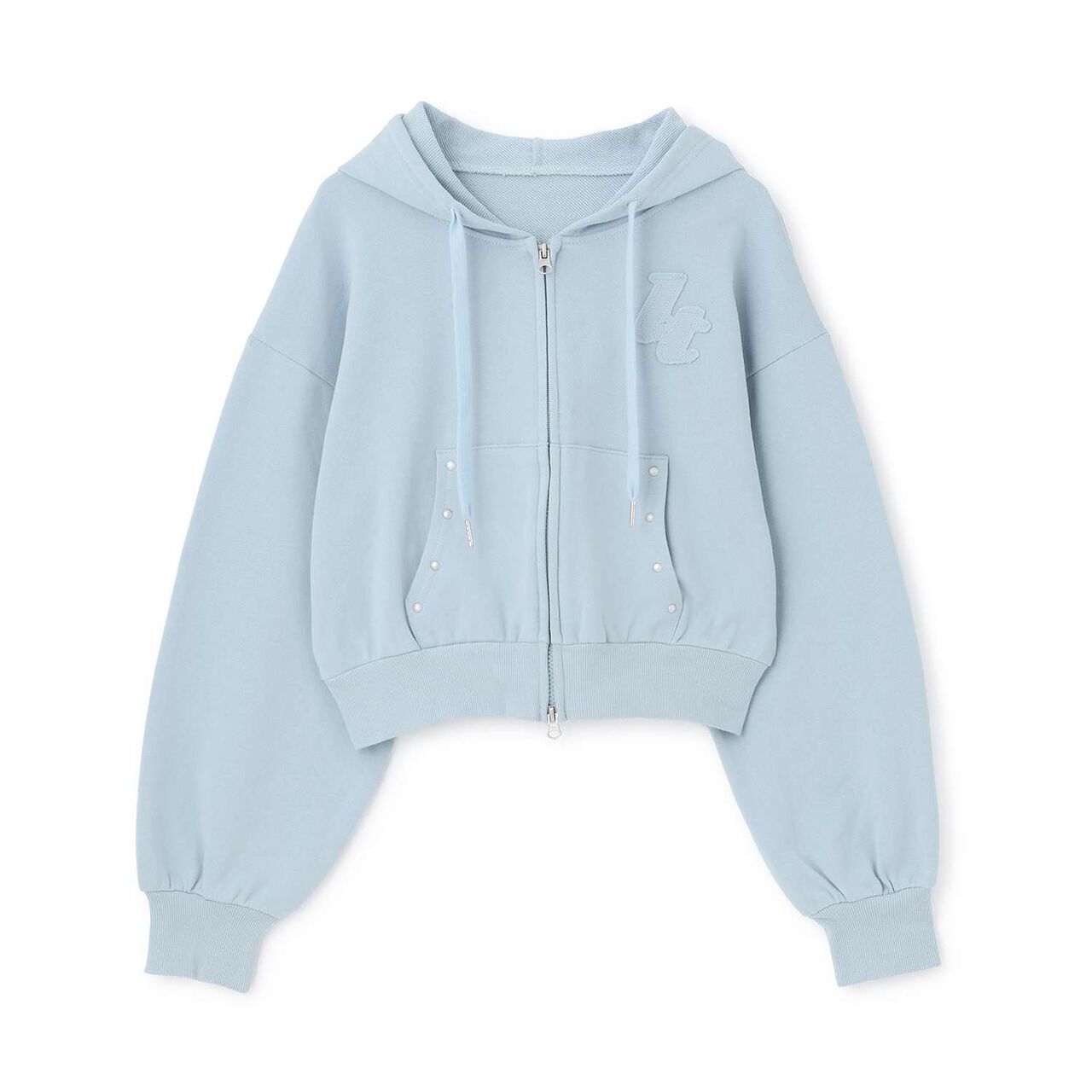 [LTXC/100% Cotton/Set Available] Studded Zip Parka,Black, large image number 10