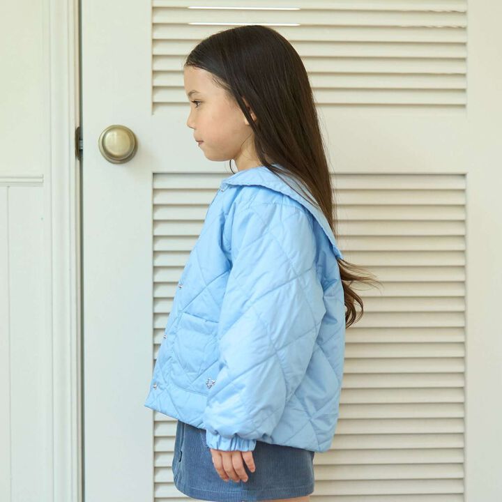 Quilted Bomber Jacket with Removable Sailor Collar,Charcoal gray, medium image number 34