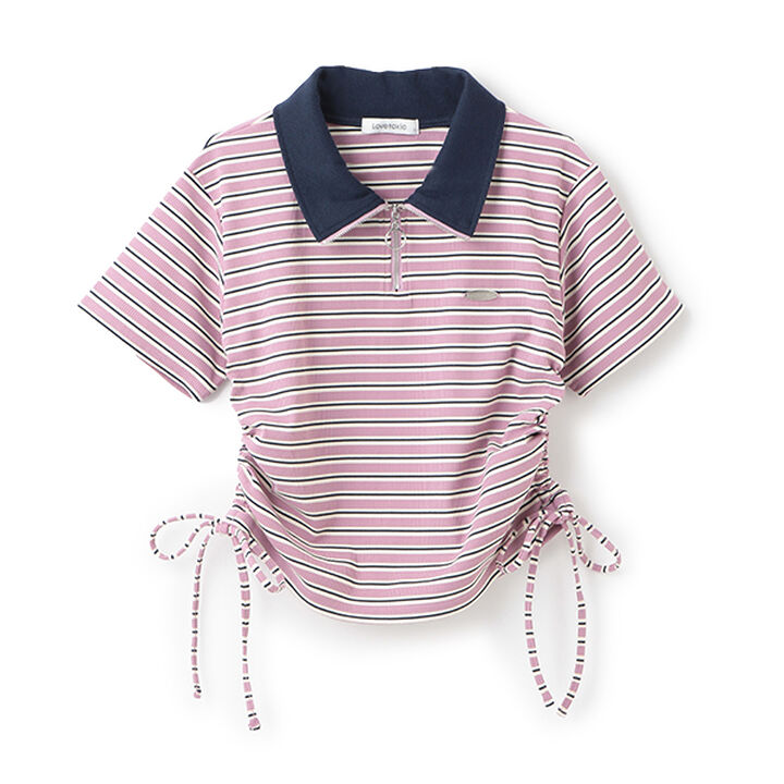 Half ZIP Drawstring T-Shirt,Off white, medium image number 8