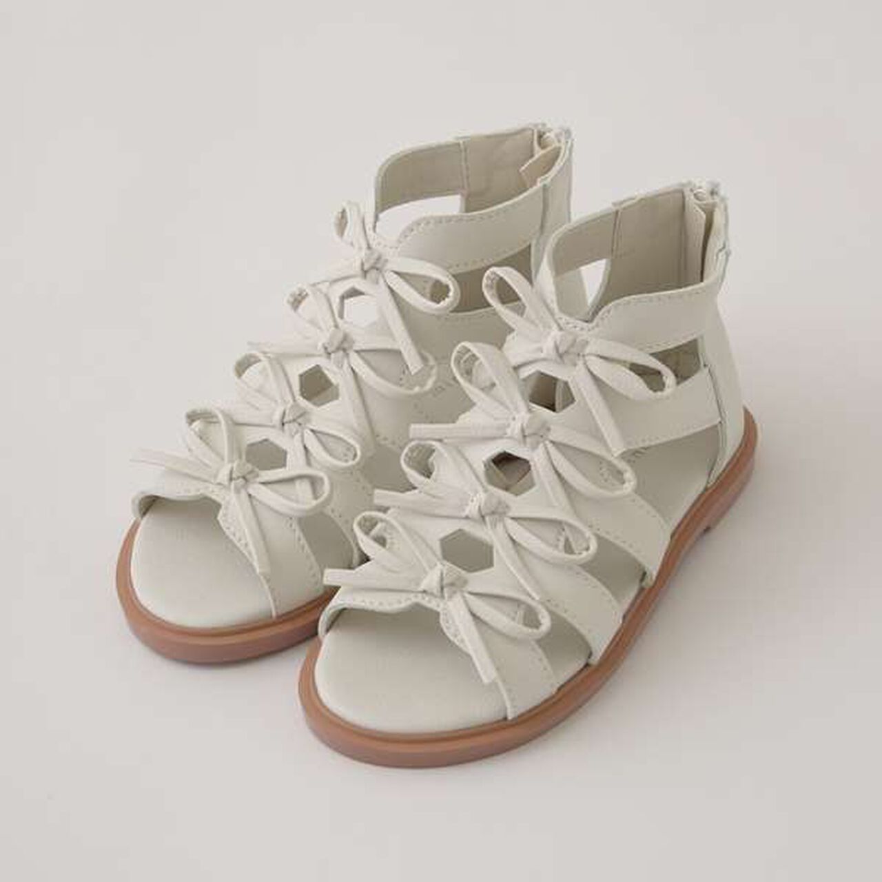 Ribbon Deco Sandals,Black, large image number 11