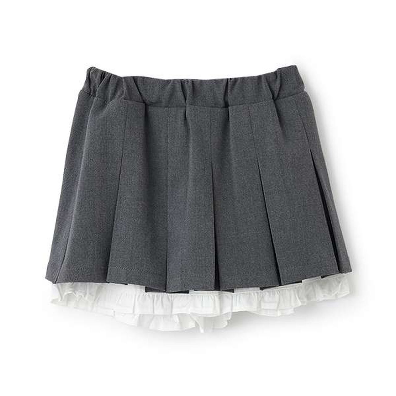 [Lycee Mine Ballet Series] Pleated Skirt (Inner Shorts Included),Charcoal gray, large image number 1