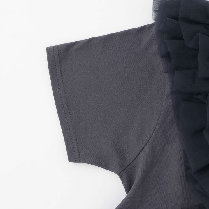 Parent-Child Matching Tulle Frill Tunic,Navy, medium image number 3