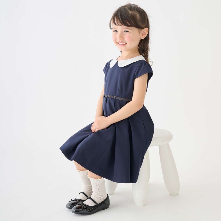 Collared Tuck One-Piece Dress,Multi color, medium image number 4